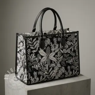 Dekoračná látka jacquard Valerian allover noir