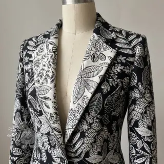 Dekoračná látka jacquard Valerian allover noir