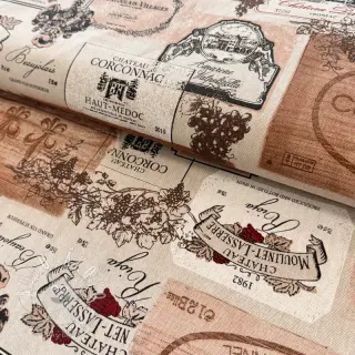 Dekoračná látka Linenlook Wine label box
