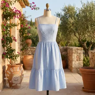 Bavlnená látka BUBBLE dusty blue