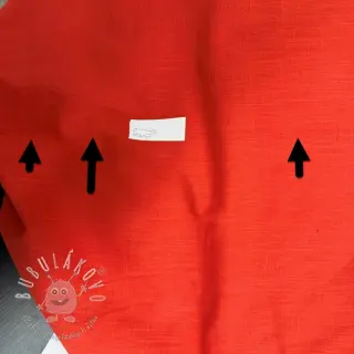 Bavlnená látka s ľanom brick II.trieda