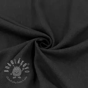 Viskóza s ľanom WASHED black
