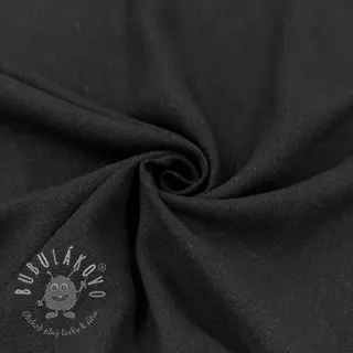 Viskóza s ľanom WASHED black