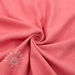 Viskóza s ľanom WASHED coral