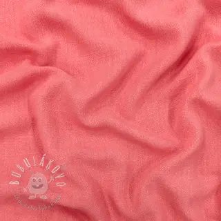 Viskóza s ľanom WASHED coral