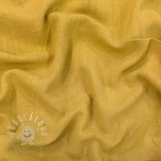 Viskóza s ľanom WASHED ochre