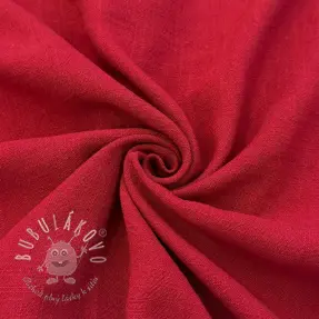Viskóza s ľanom WASHED dark red
