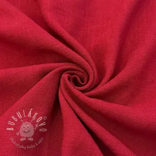 Viskóza s ľanom WASHED dark red