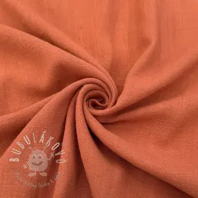 Viskóza s ľanom WASHED terracotta
