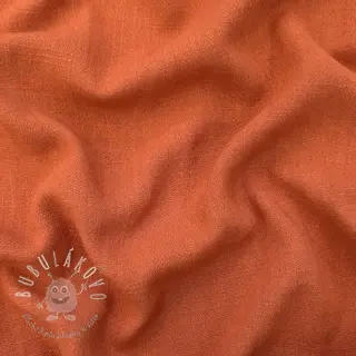 Viskóza s ľanom WASHED terracotta