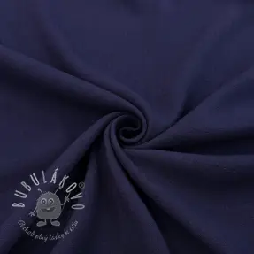 Viskóza s ľanom WASHED navy