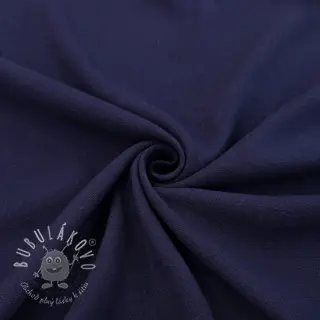 Viskóza s ľanom WASHED navy
