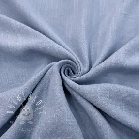 Viskóza s ľanom WASHED blue