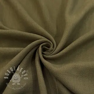Viskóza s ľanom WASHED olive
