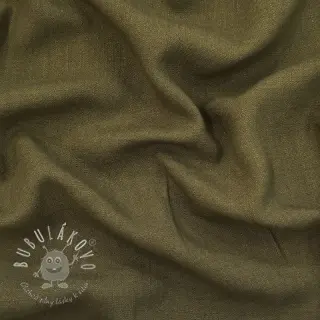 Viskóza s ľanom WASHED olive