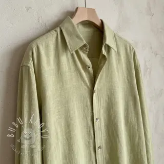 Viskóza s ľanom WASHED light lime