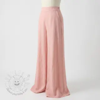 Viskóza s ľanom WASHED salmon