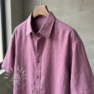 Viskóza s ľanom WASHED mauve