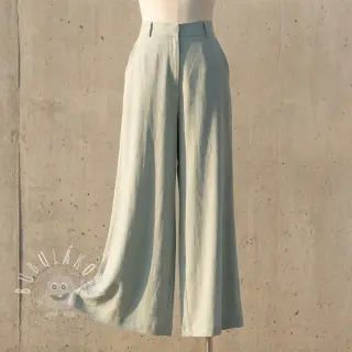 Viskóza s ľanom WASHED mint
