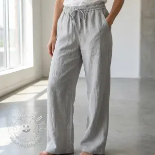 Viskóza s ľanom WASHED grey