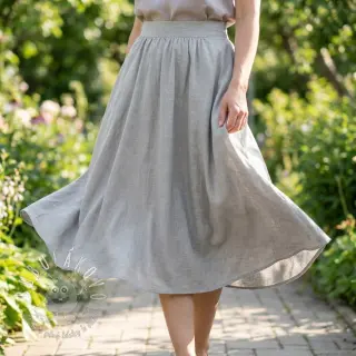 Viskóza s ľanom WASHED grey