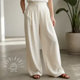 Viskóza s ľanom WASHED ecru