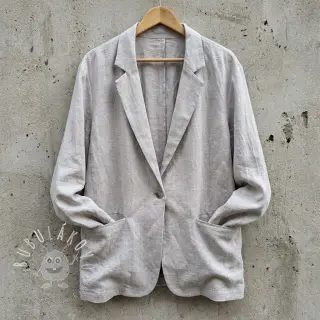 Viskóza s ľanom WASHED light grey
