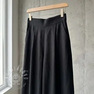 Viskóza s ľanom WASHED black