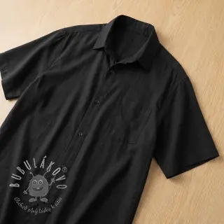 Viskóza s ľanom WASHED black