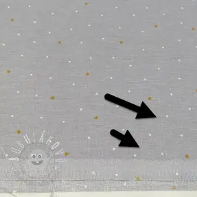Bavlnená látka Sweet bear star light grey ORGANIC II.trieda