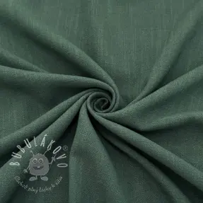 Viskóza s ľanom WASHED dark green