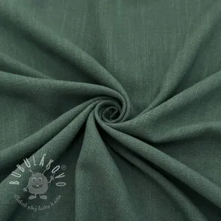 Viskóza s ľanom WASHED dark green