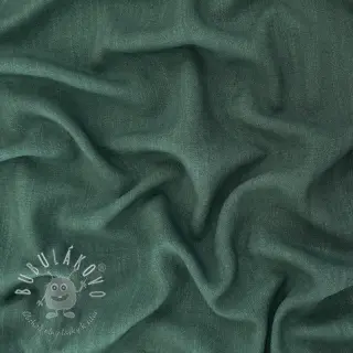 Viskóza s ľanom WASHED dark green