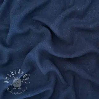 Viskóza s ľanom WASHED marine