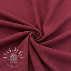 Viskóza s ľanom WASHED wine red