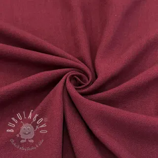 Viskóza s ľanom WASHED wine red