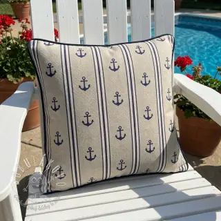 Dekoračná látka Linenlook Stripe Maritime