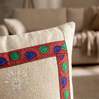 Jacquard Leaves red