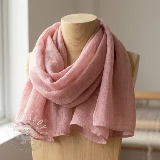 Bavlnená látka SLUB WASHED old rose