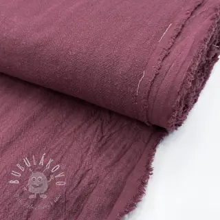 Ľan predpraný STONEWASHED PREMIUM bordeaux