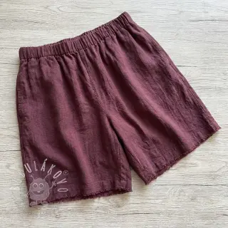 Ľan predpraný STONEWASHED PREMIUM bordeaux