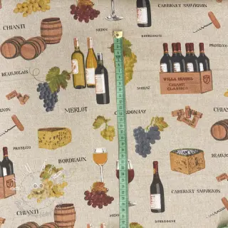 Dekoračná látka Linenlook Wine tasting
