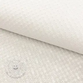 Bavlnená látka EMBROIDERY Daniela white