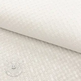 Bavlnená látka EMBROIDERY Daniela white