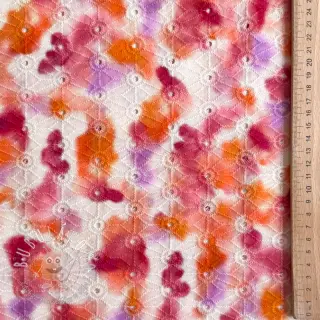Bavlnená látka EMBROIDERY Paint brush design A