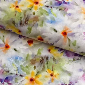 Bavlnená látka SATIN STRETCH Corn flowers