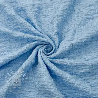 Bavlnená látka SMOGGED EMBROIDERY light blue
