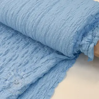 Bavlnená látka SMOGGED EMBROIDERY light blue