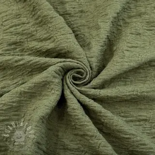 Bavlnená látka SMOGGED EMBROIDERY army green