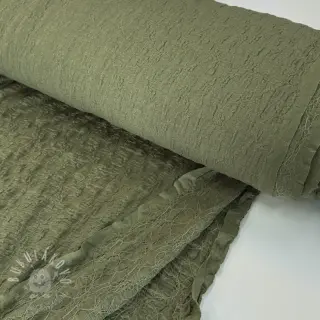 Bavlnená látka SMOGGED EMBROIDERY army green